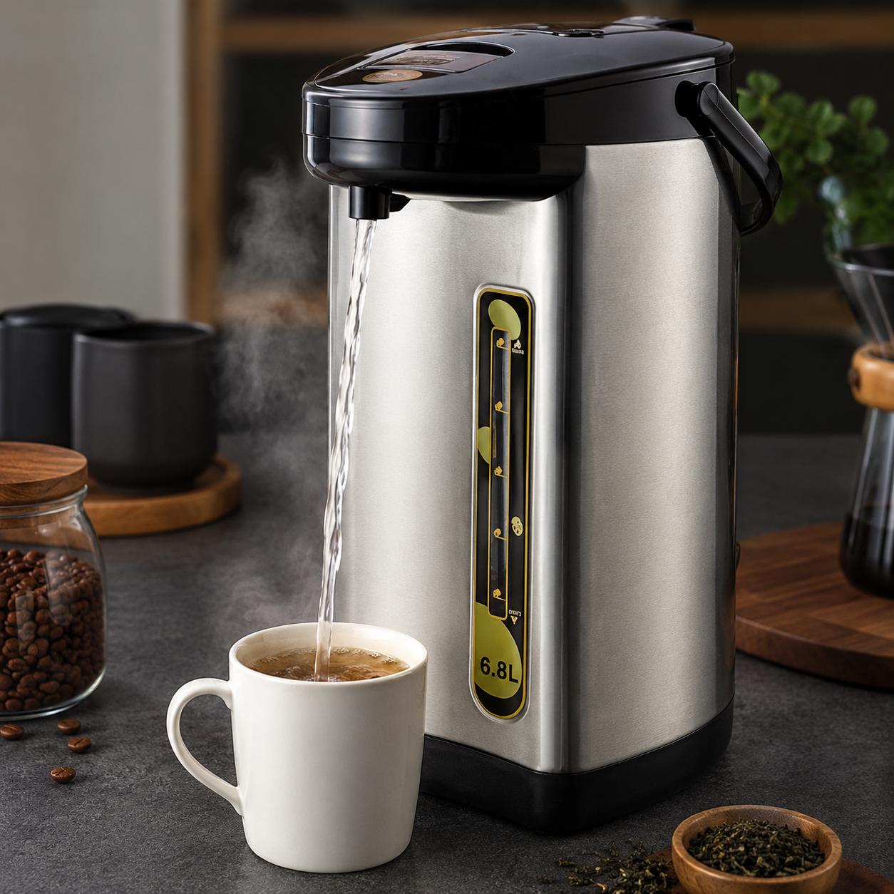 Termo Electrico Dispensador de Agua Caliente 6.8L Acero Inoxidable