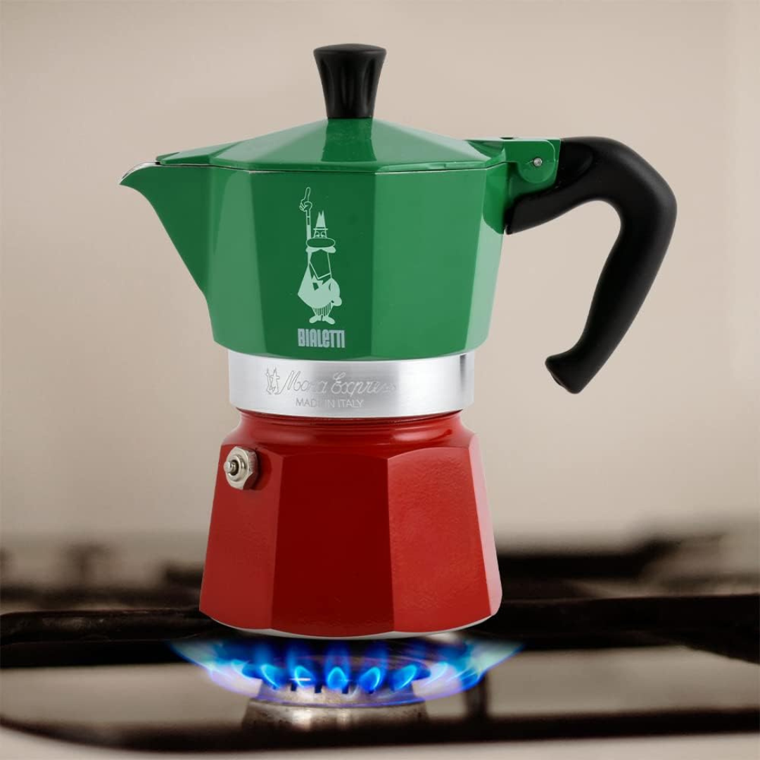 Bialetti Moka Express Italia Tricolor 3 Tazas