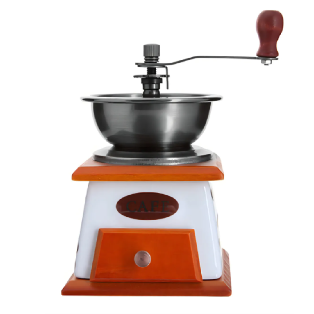 Molinillo para Café Tradicional en Madera y Porcelana Grande