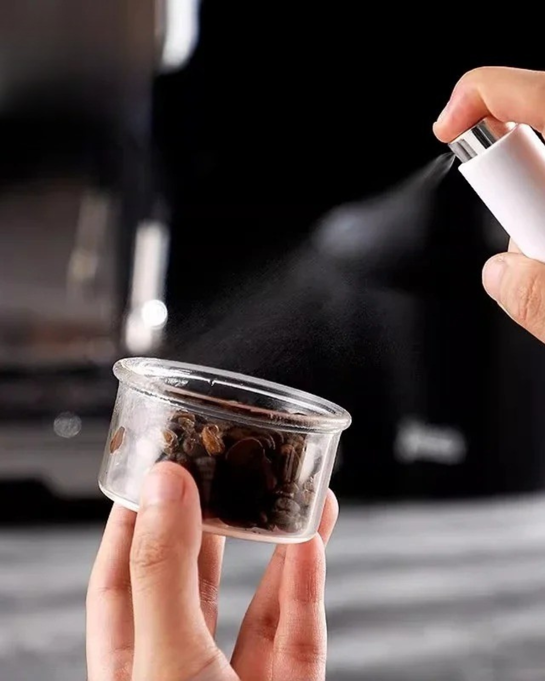 Atomizador Agua Spray para Cafe en Grano Reducir Estatica