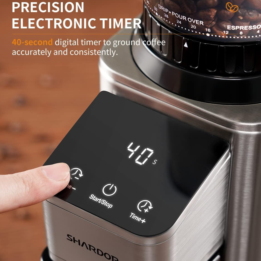 Molino SHARDOR Conico Electrico Didital Ajustable con Temporizador