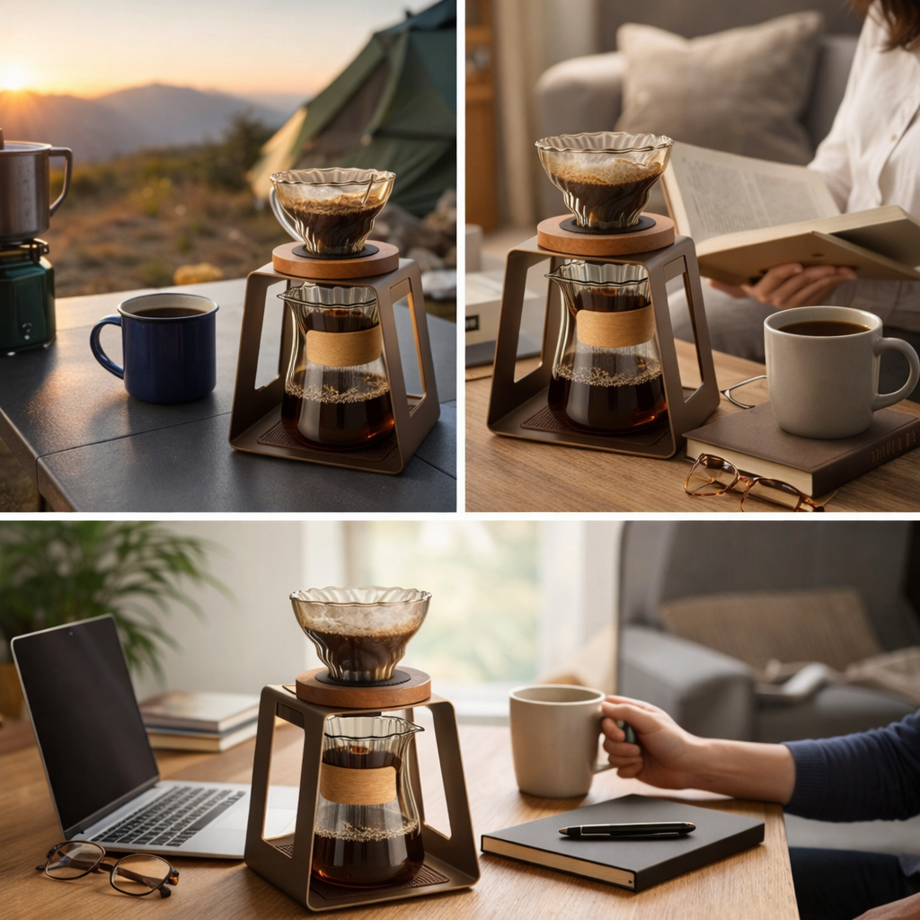 Kit Elegante Cafe V60 con Base Dripper y Server