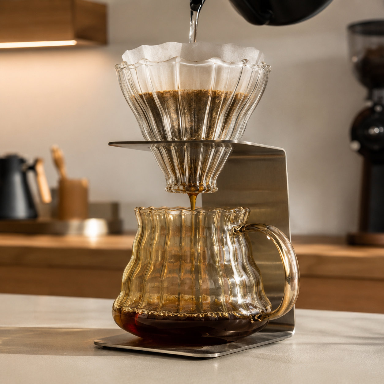 Kit Cafe Filtrado V60 con Server y Filtros Hario