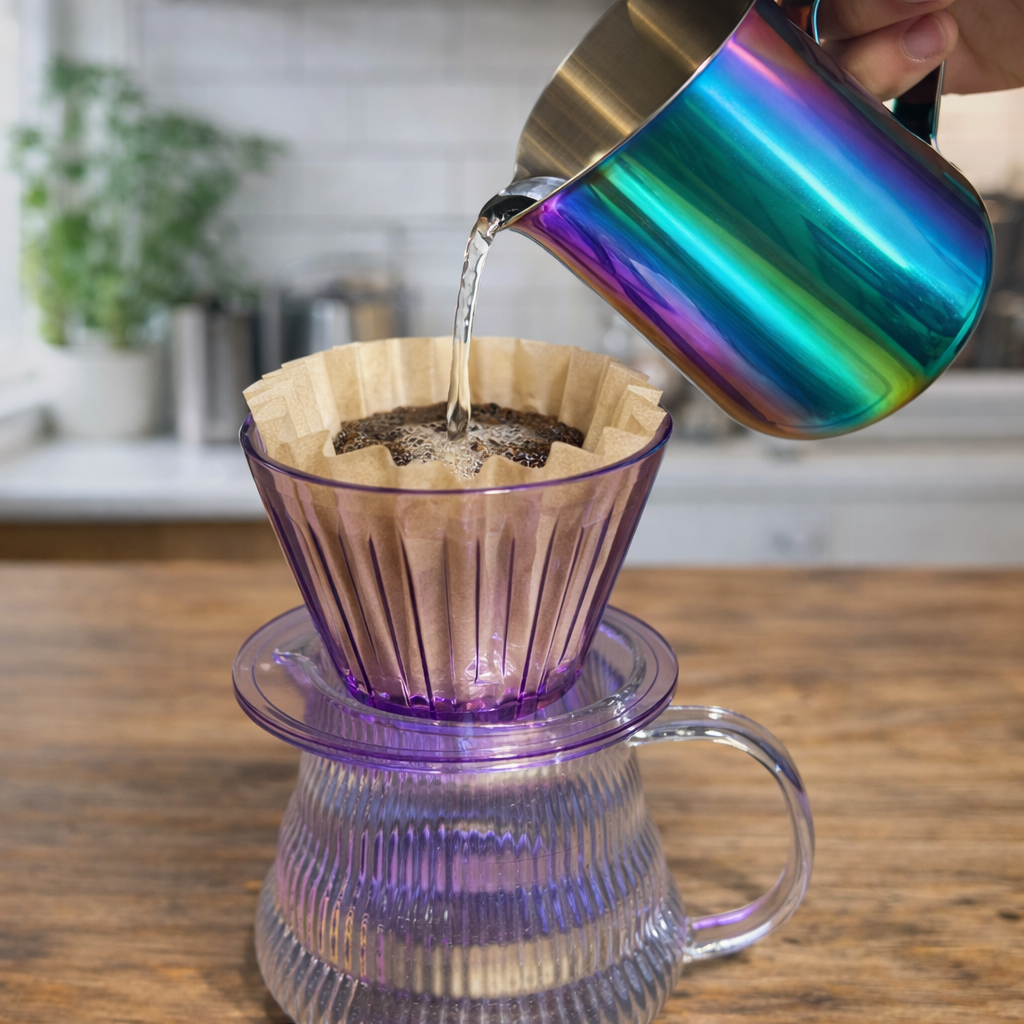 Kit Cafe Metodo B75 Tipo TIMEMORE + Server Tornasol 400ml + Filtros Origami Kalita Wave + Jarra Verter Agua 600ml