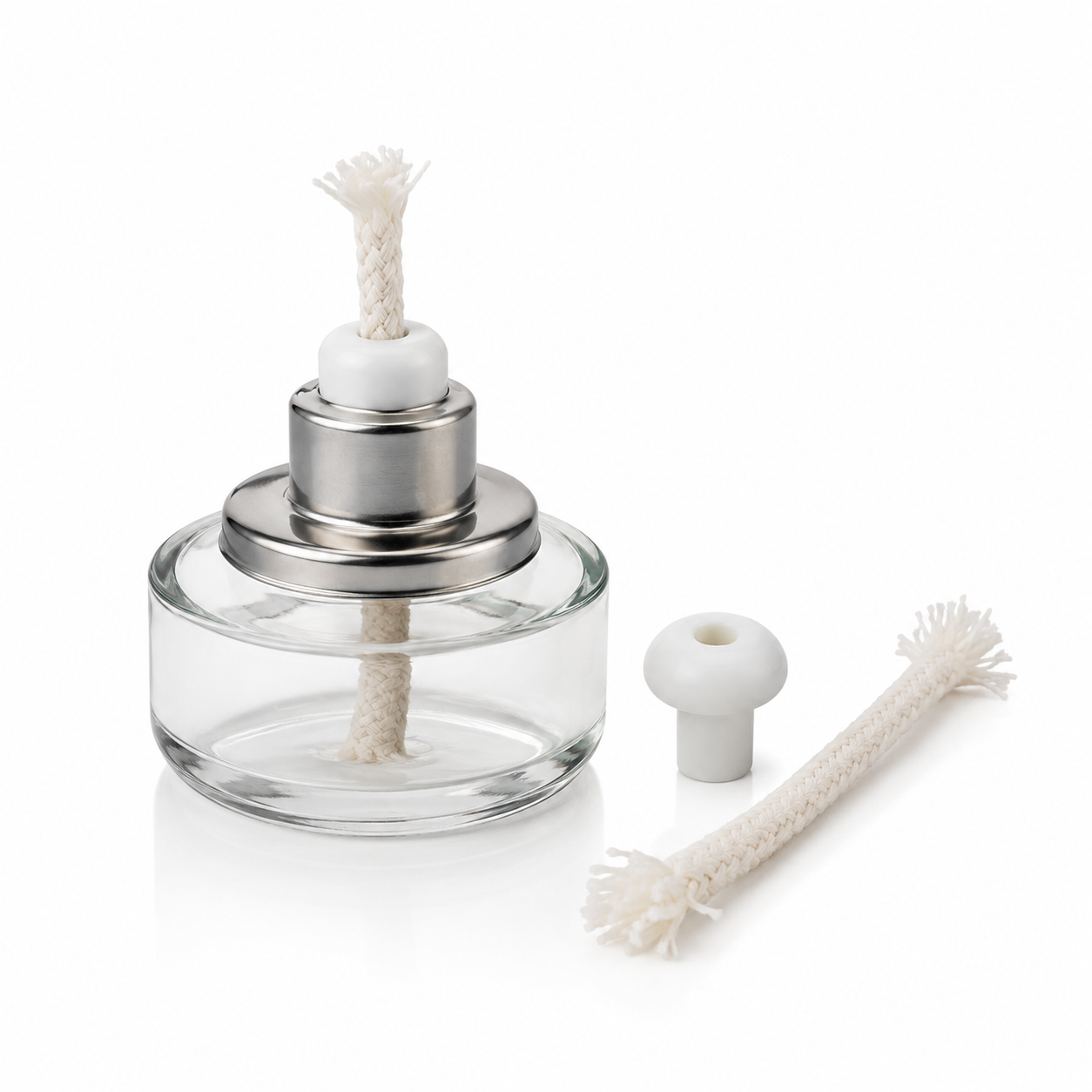Mecha de Repuesto con Cabezal Ceramico para Mechero Quemador, Sifon Japones y Lamparas de Aceite o Alcohol Industrial