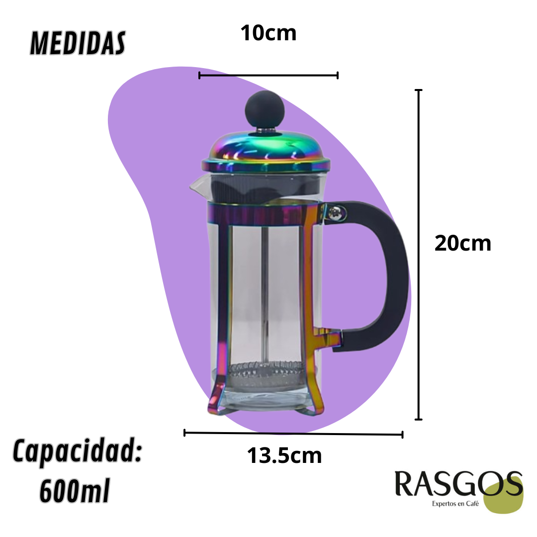 Prensa Francesa Acero Inoxidable Tornazul Disponible en 350ml / 600ml