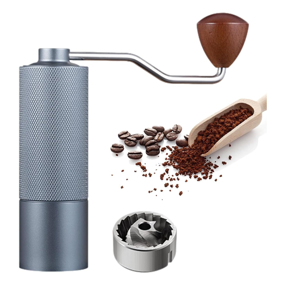 Moledor para Café Conico Manual Gris en Acero Inoxidable Pro 35gr