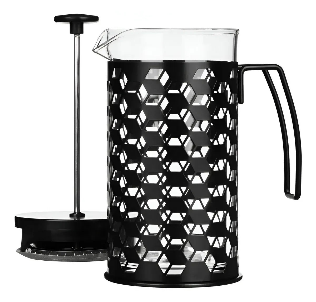 Cafetera Prensa Francesa Diseño Industrial Rustico 600ml