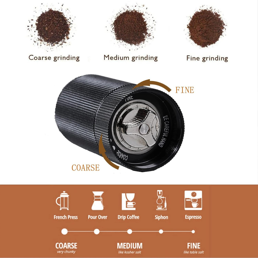 Molino Negro Pro con Muelas en Acero Inoxidable 35gr Marco Antideslizante