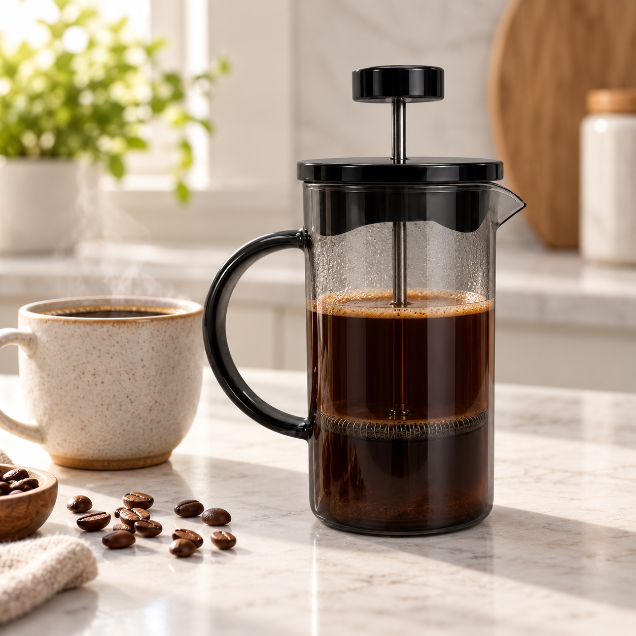Cafetera Prensa Francesa Clear Black 350 ml