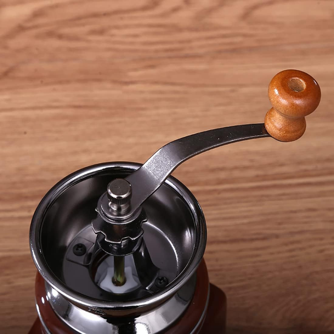 Molino de Café Manual Retro con Muelas Cerámicas 30gr Molienda Ajustable