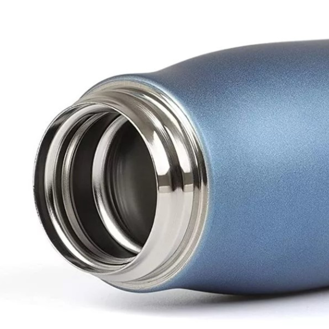 Botella Termica Pro para Viajes o Dporte Azul con Cordon 350ml