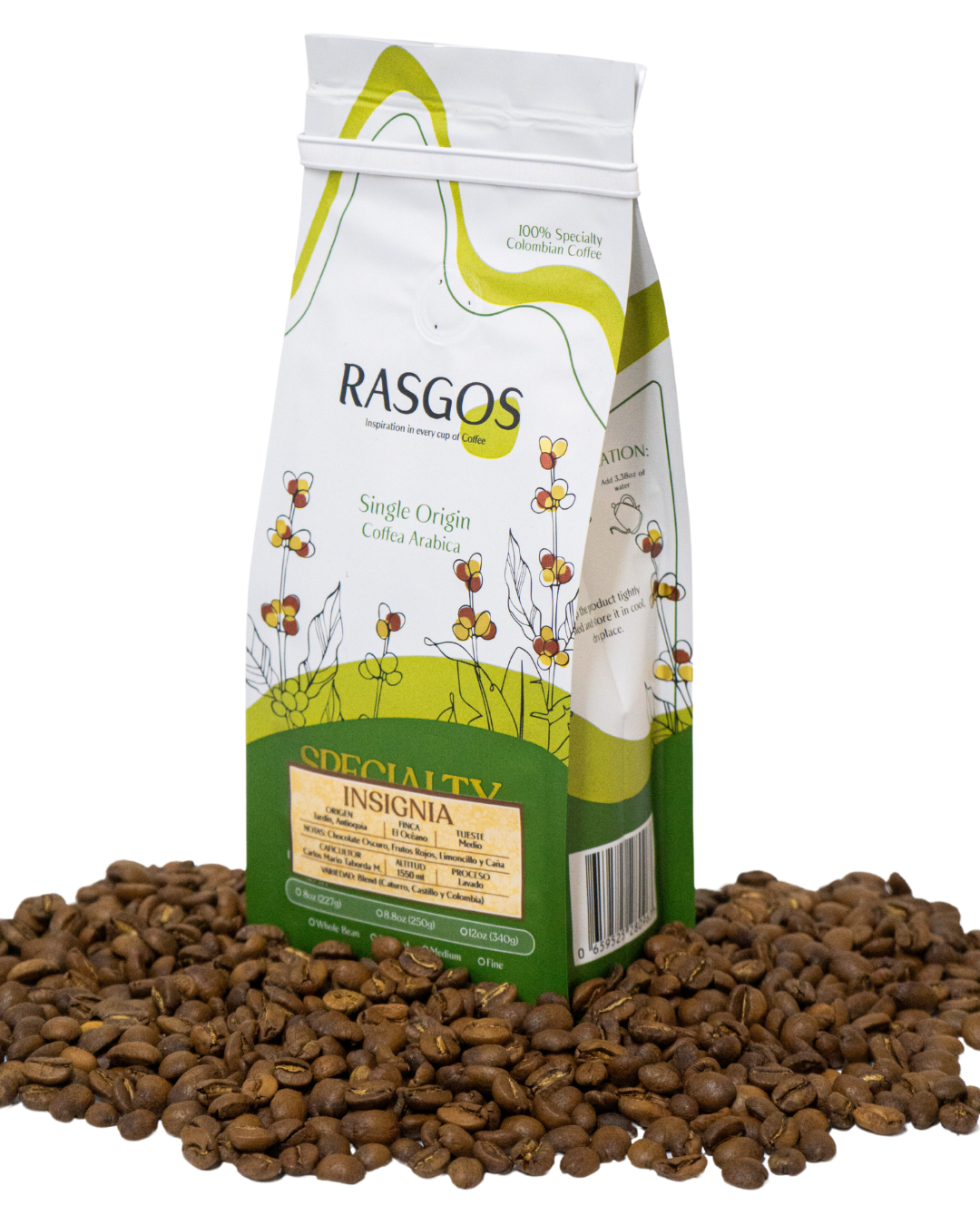 Kit Prensa Oro Rosa | Prensa Oro Rosa 350ml + Molino Acero Inoxidable 50gr + Café Insignia 250gr + Cuchara Medidora + Chocolatina de Cacao