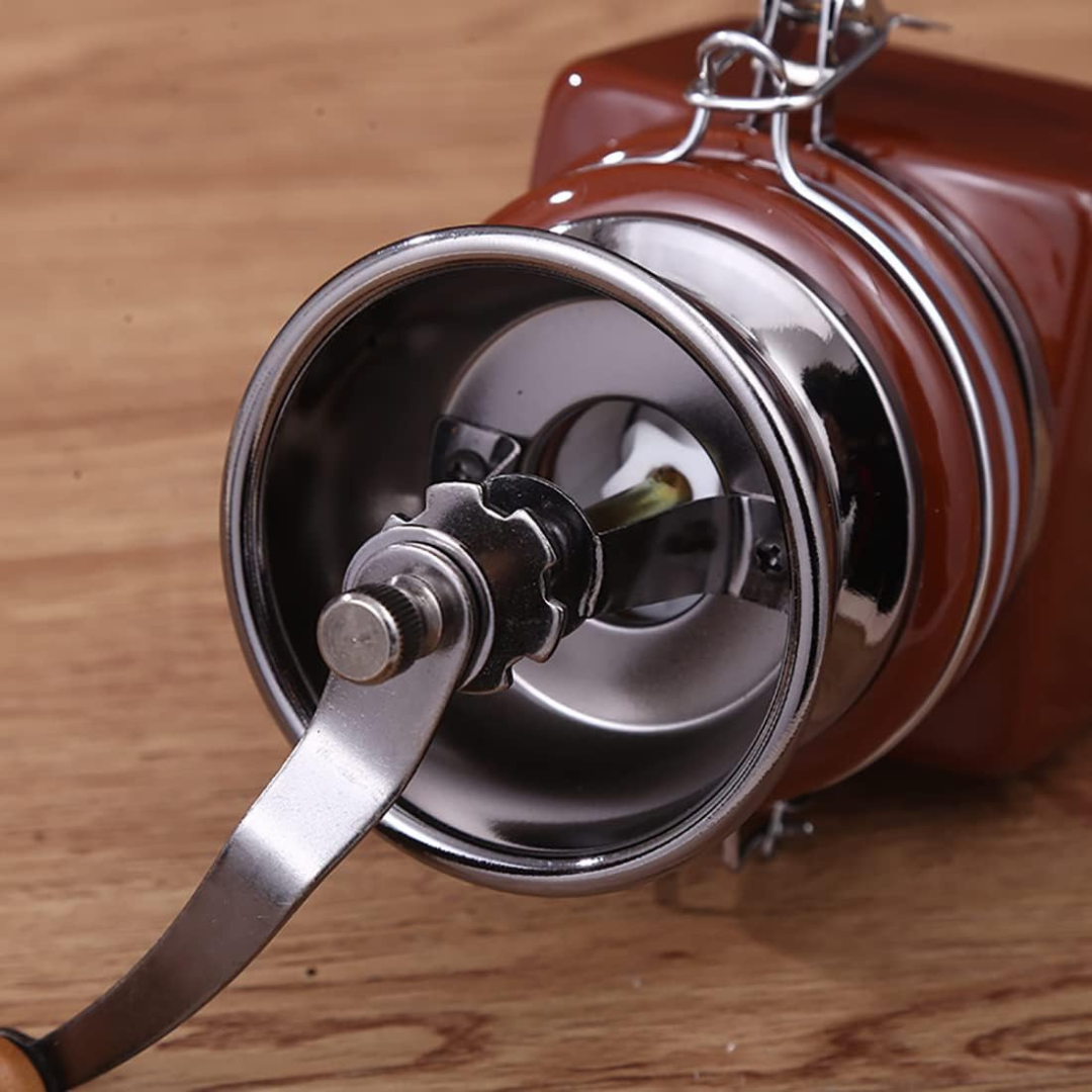Molino de Café Manual Retro con Muelas Cerámicas 30gr Molienda Ajustable