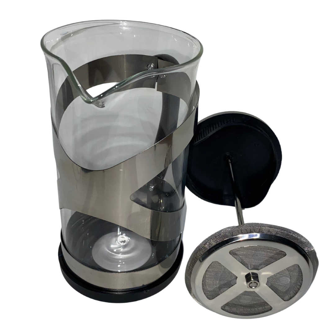 Prensa Francesa Acero Inoxidable, Base Plástica y Vidrio Borosilicato 600 ml
