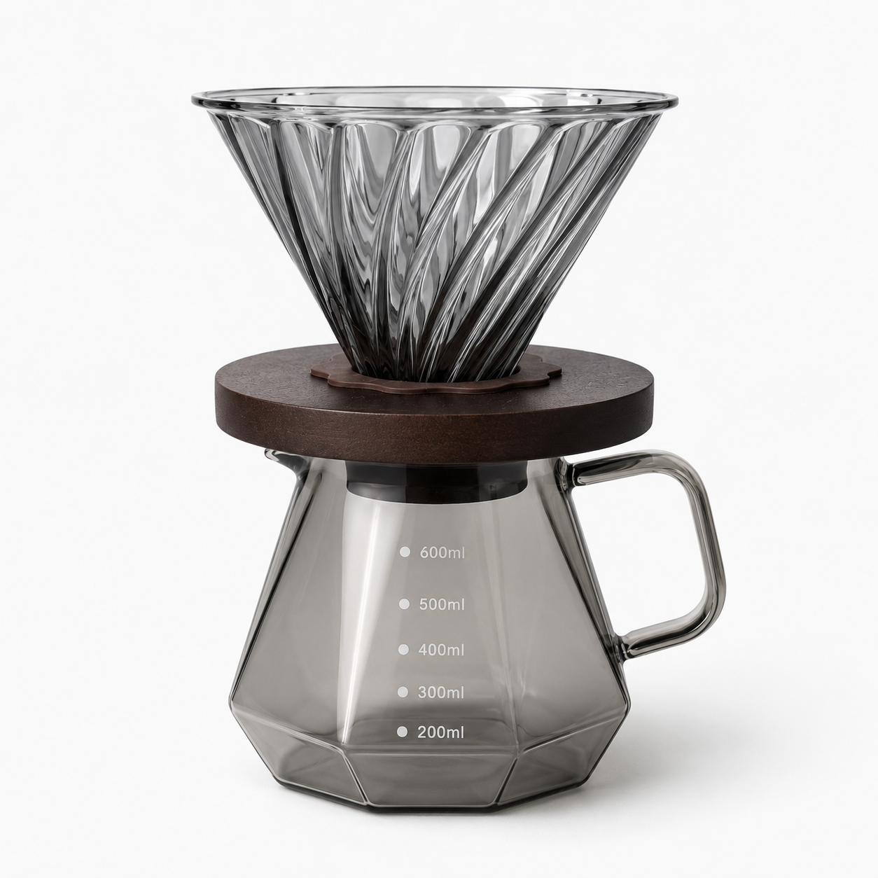 Kit Cafetera Dripper V60 Star 02 con Server Vidrio 600ml