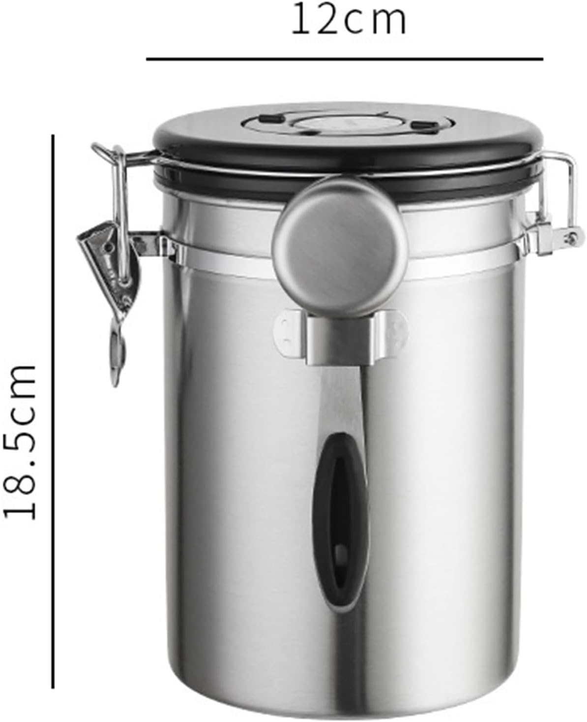 Recipiente para Almacenar Café Color Plata Hermetico y Sin entrada de Luz 900g