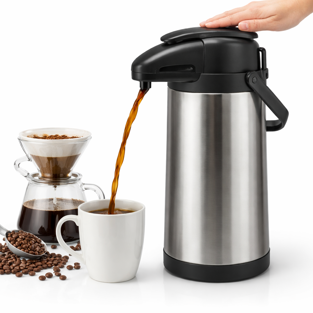 Termo Térmico Bomba para Café 1.9L Acero Inoxidable
