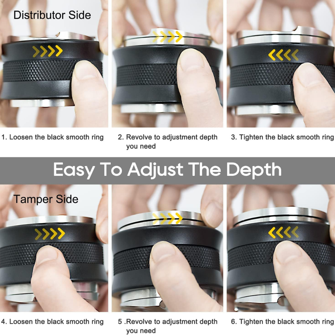 Manipulador Tamper y Distribuidor 2 en 1 para Máquina Espresso 58mm