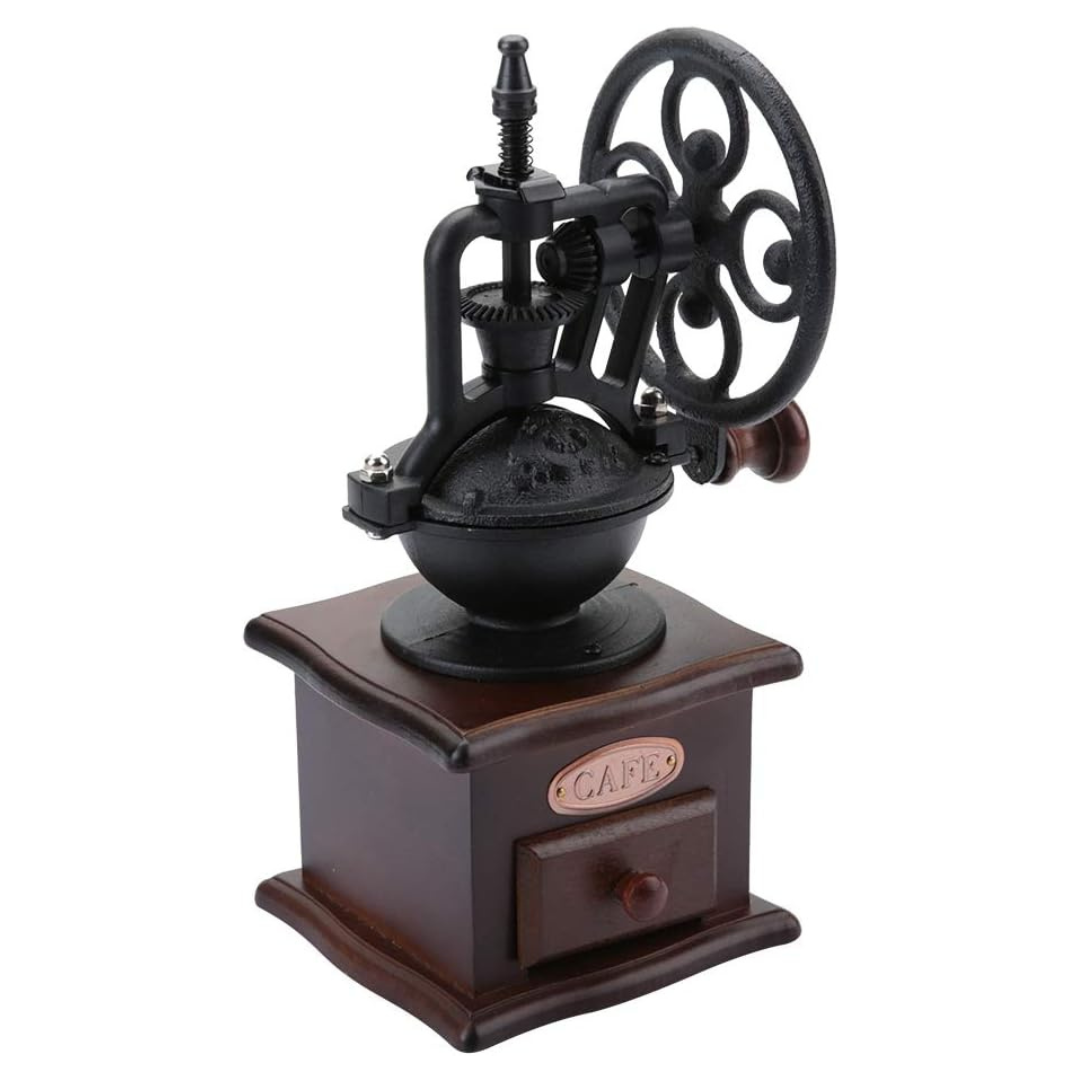 Molino Manual Vintage Café 30gr Artesanal con Detalles en Madera