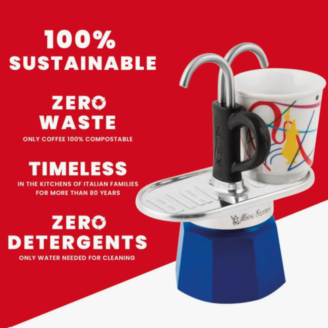 Cafetera Bialetti Mini Espress Kandinsky Azul 2 Tazas