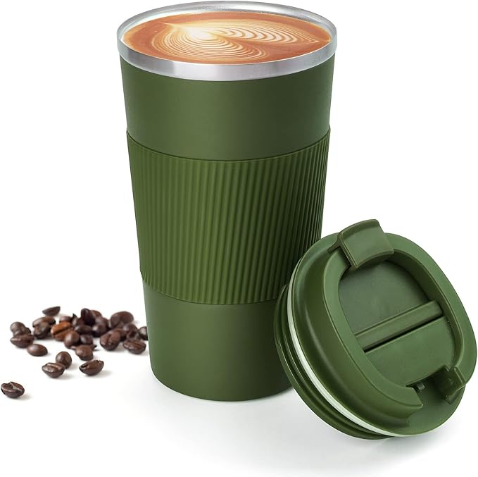 Vaso Termo Termico Tapa Antiderrame Acero Inoxidable 304 Reutilizable