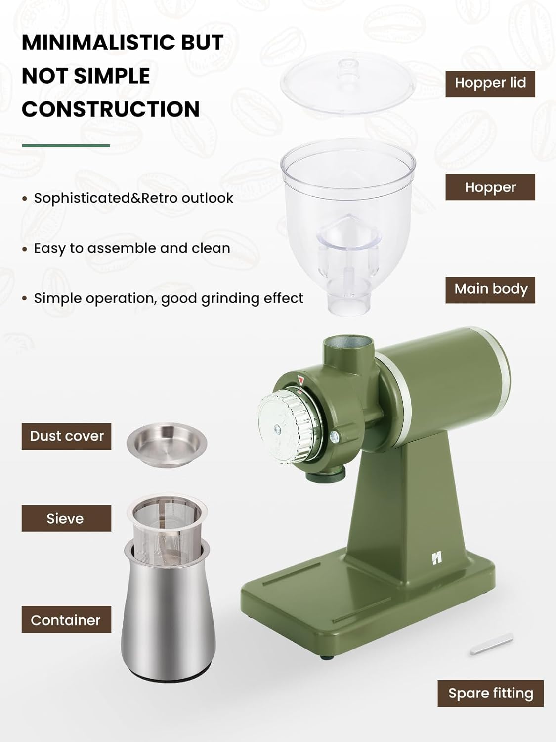 Molino De Cafe Electrico Tolva 250g 110v