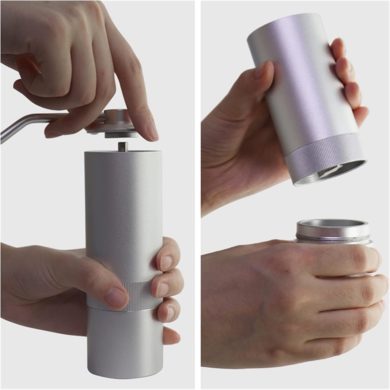 Molino Profesional Manual Muelas en Acero Inoxidable para Café