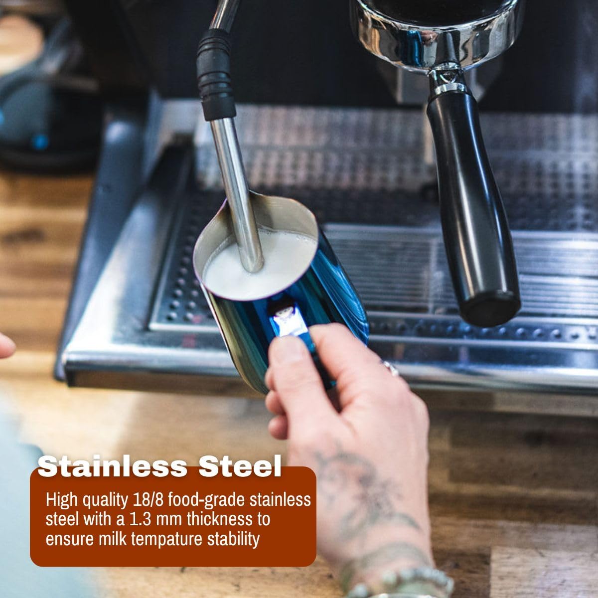 Jarra Cremadora Acero Azul Disponible en 350ml / 600ml