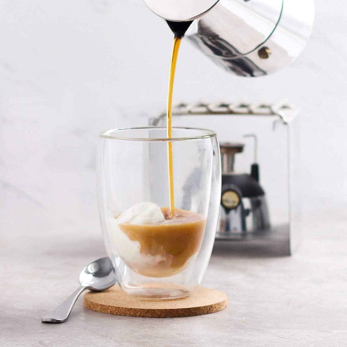 Vaso Largo Cristal Borosilicato 350 ml Doble Pared