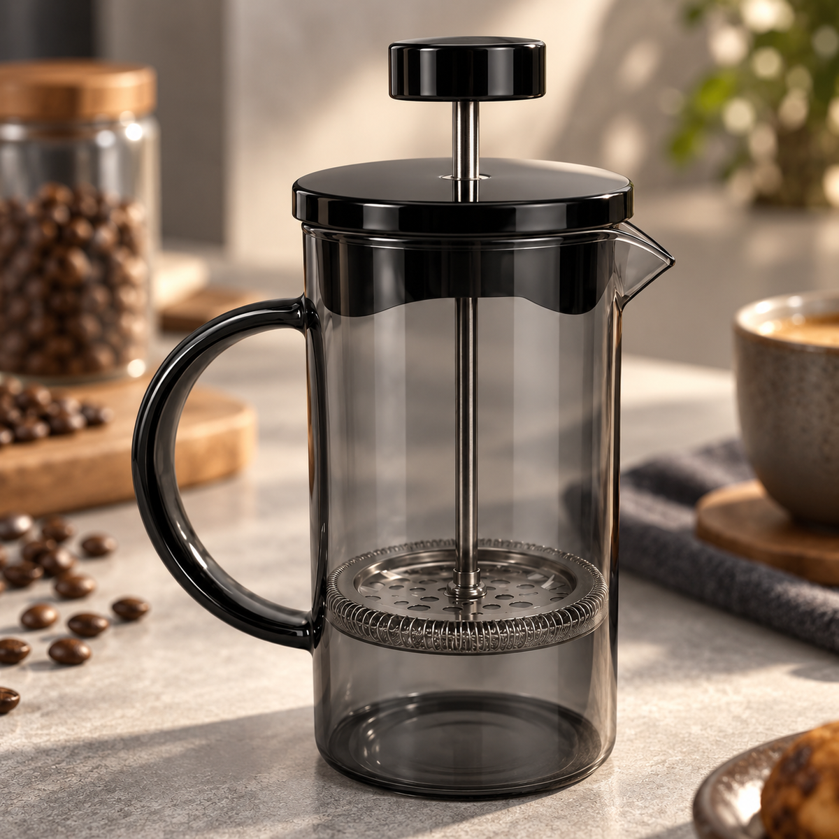 Cafetera Prensa Francesa Clear Black 350 ml