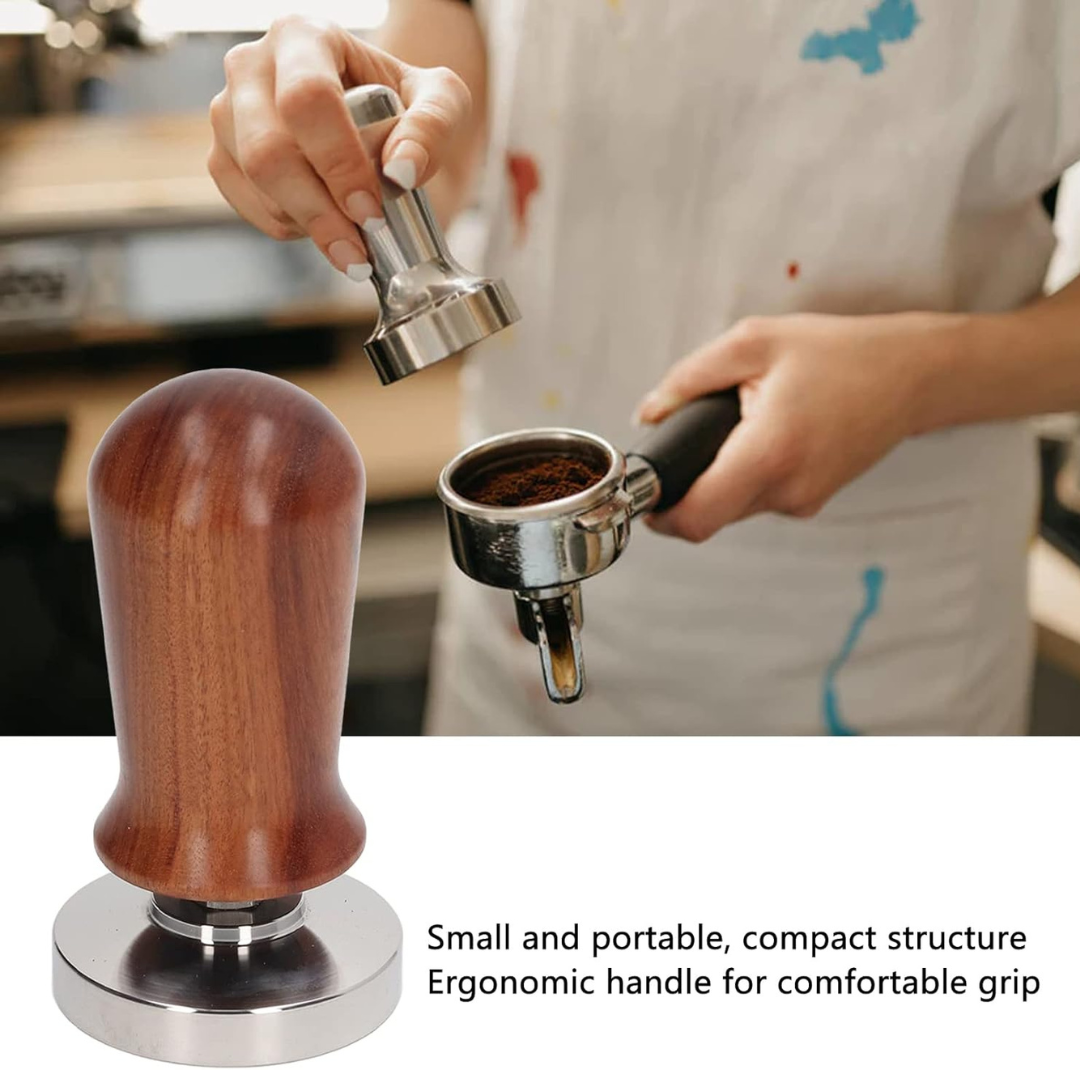Tamper Apisonador Acero y Madera 58mm