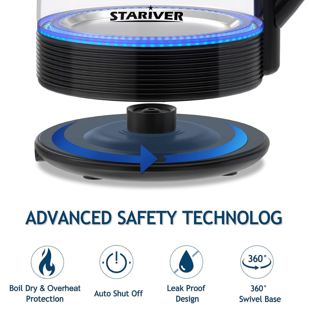 Hervidor Eléctrico Stariver para Catación de 2 L con Apagado Automático.