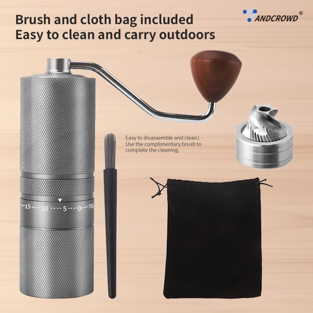 Molino Manual para Café con Ajuste Externo de Hasta 60 Niveles 30g