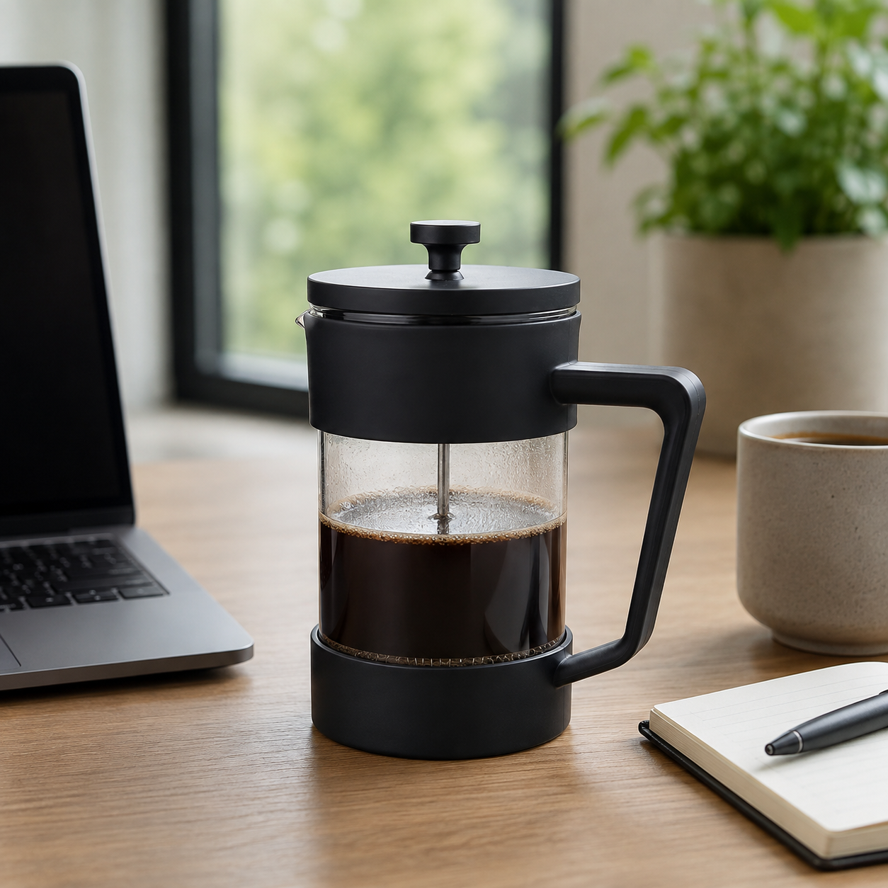 Cafetera Prensa Francesa Negra 350 ml