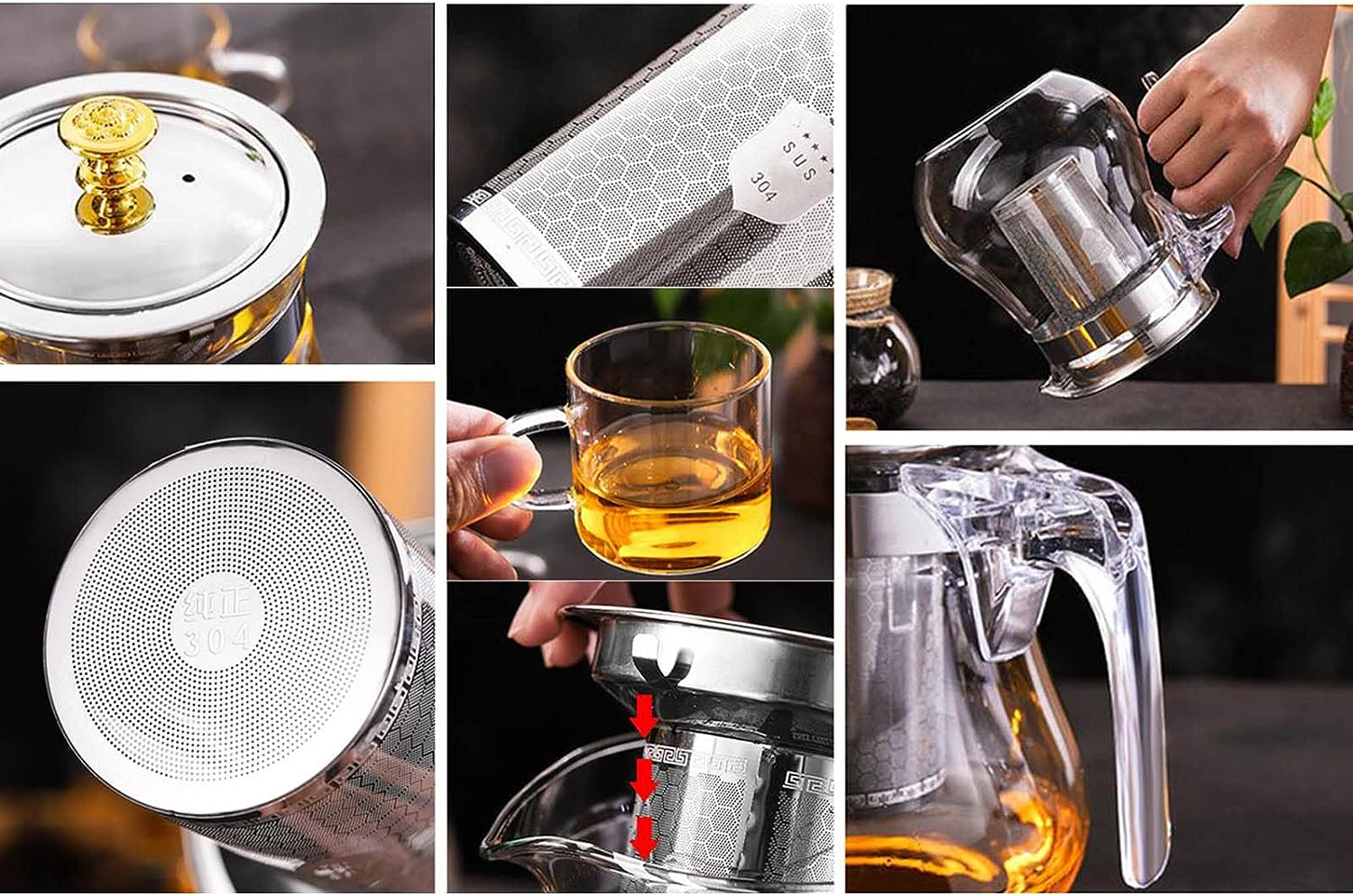 Elegancia y Versatilidad en una Tetera: Esta tetera combina un diseño elegante con la versatilidad de preparar una amplia gama de bebidas, desde té caliente hasta café helado.