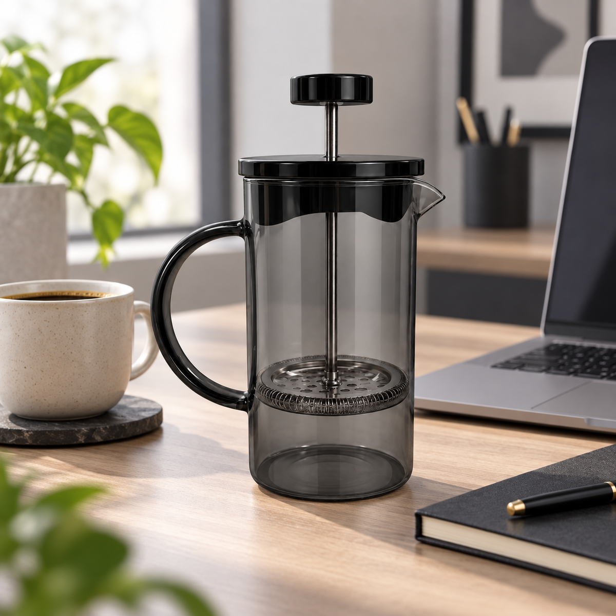 Cafetera Prensa Francesa Clear Black 350 ml