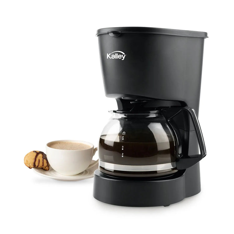 Cafetera Electrica Goteo KALLEY 4 Tazas K-MCM4N Negro con Filtro Reutilizable