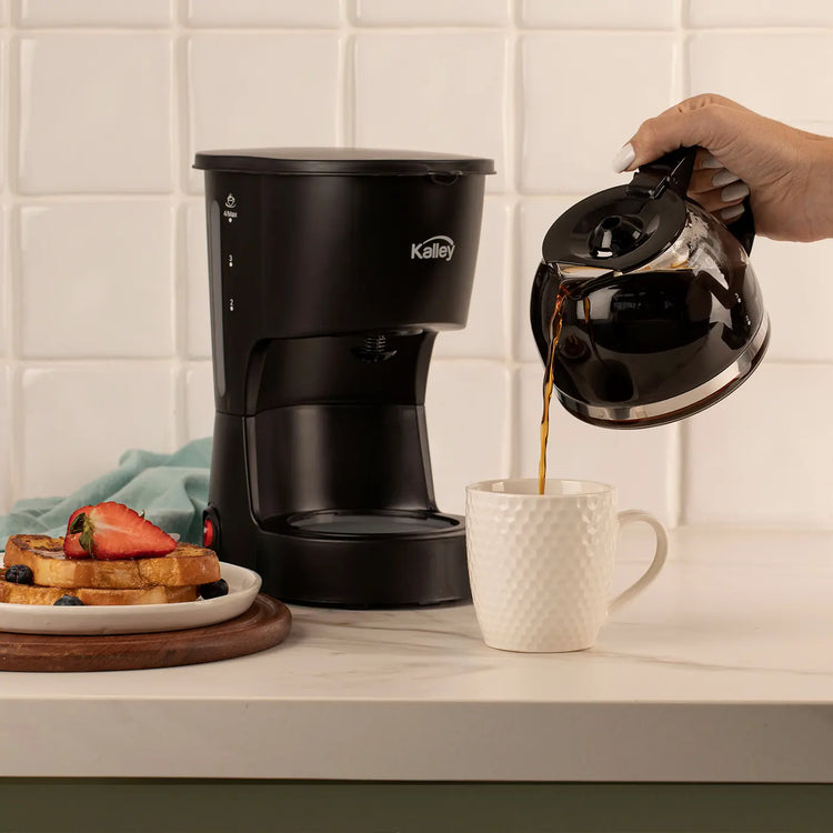Cafetera Electrica Goteo KALLEY 4 Tazas K-MCM4N Negro con Filtro Reutilizable