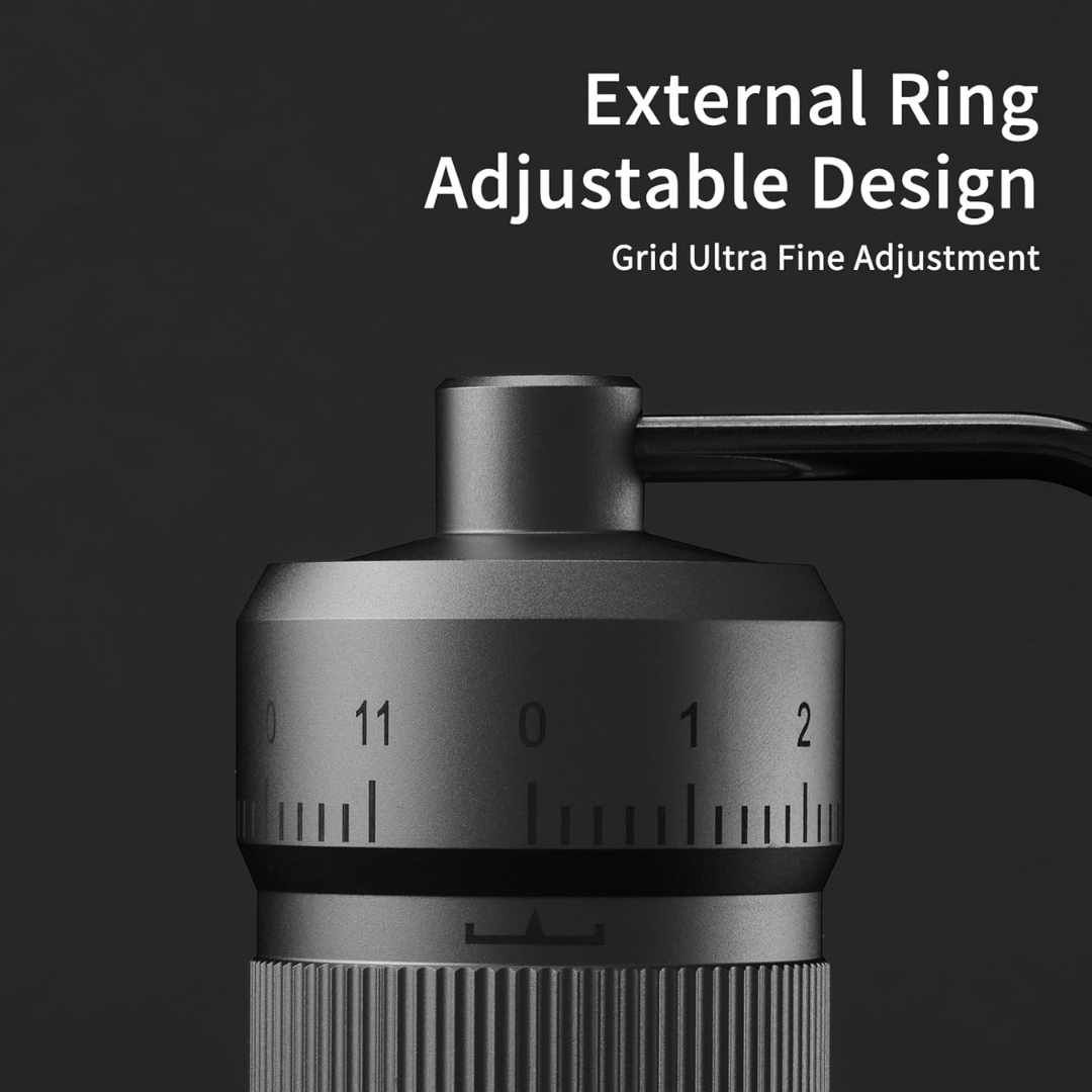 Molinillo Manual Pro Ajustable de Precisión Plateado