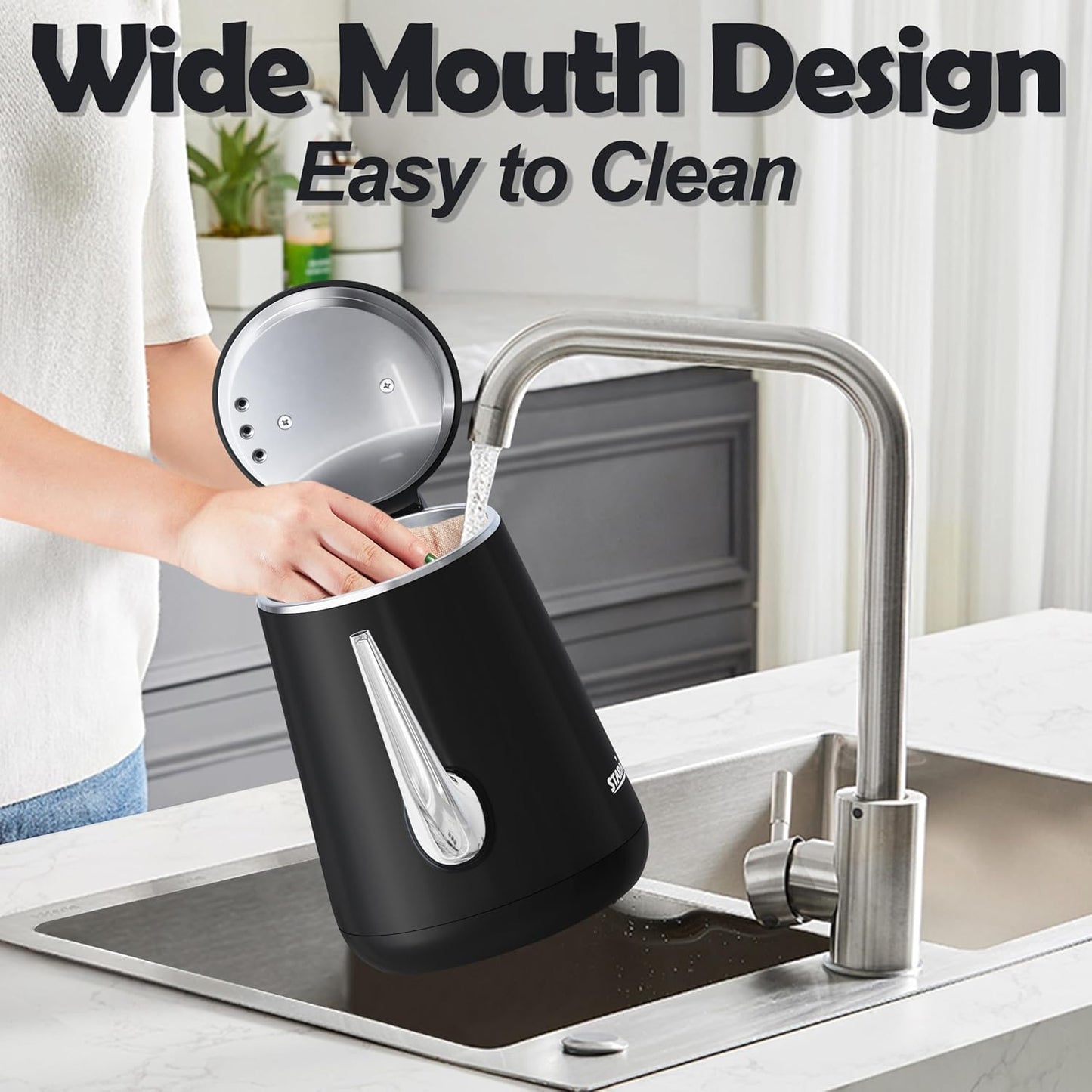 Hervidor Stariver Cuello de Cisne Negro 0.8Lt