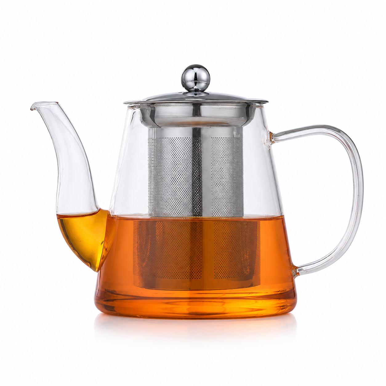 Tetera de Vidrio 1 Litro con Infusor de Acero Inoxidable