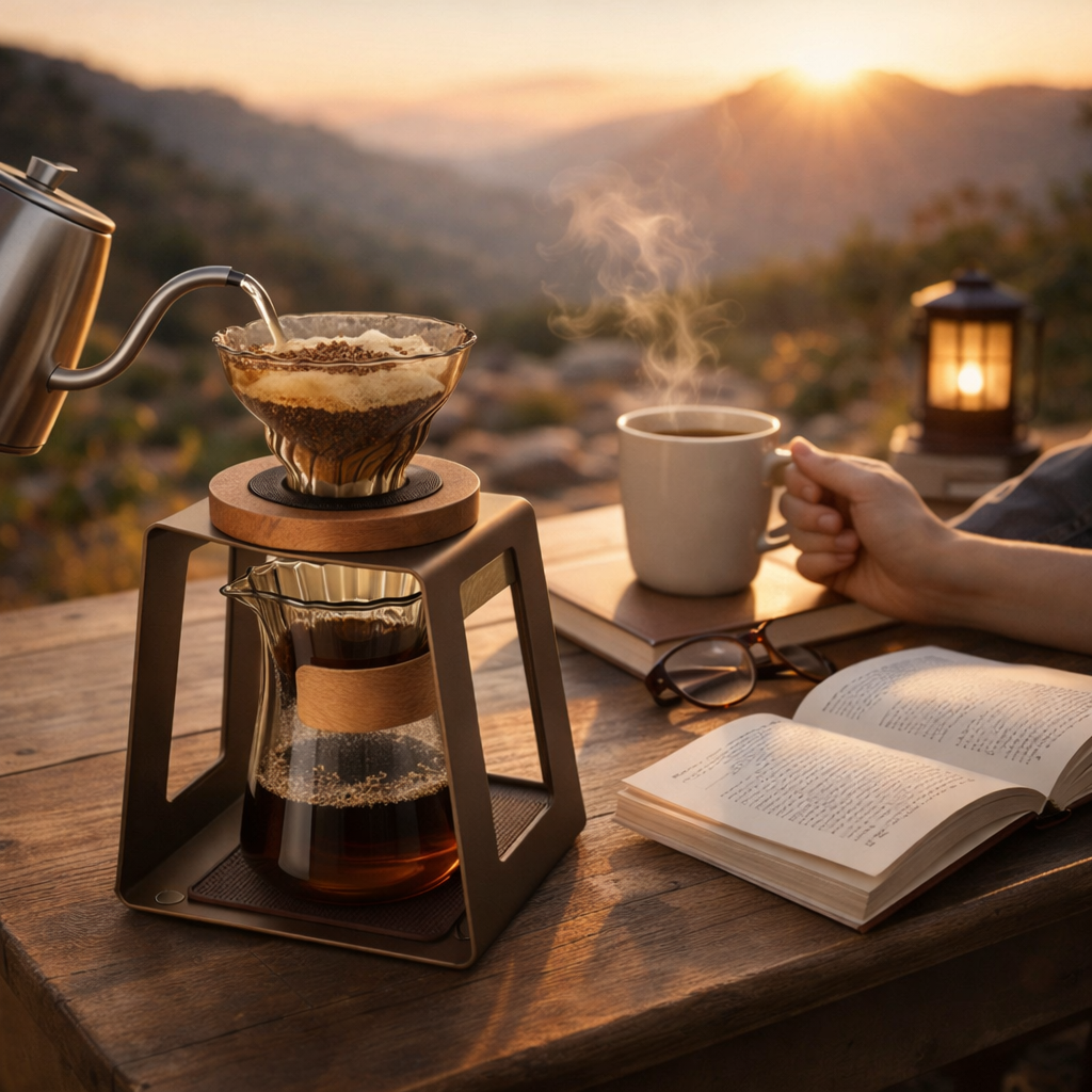 Kit Elegante Cafe V60 con Base Dripper y Server