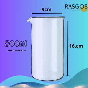 Vaso Repuesto Borosilicato Prensa Francesa