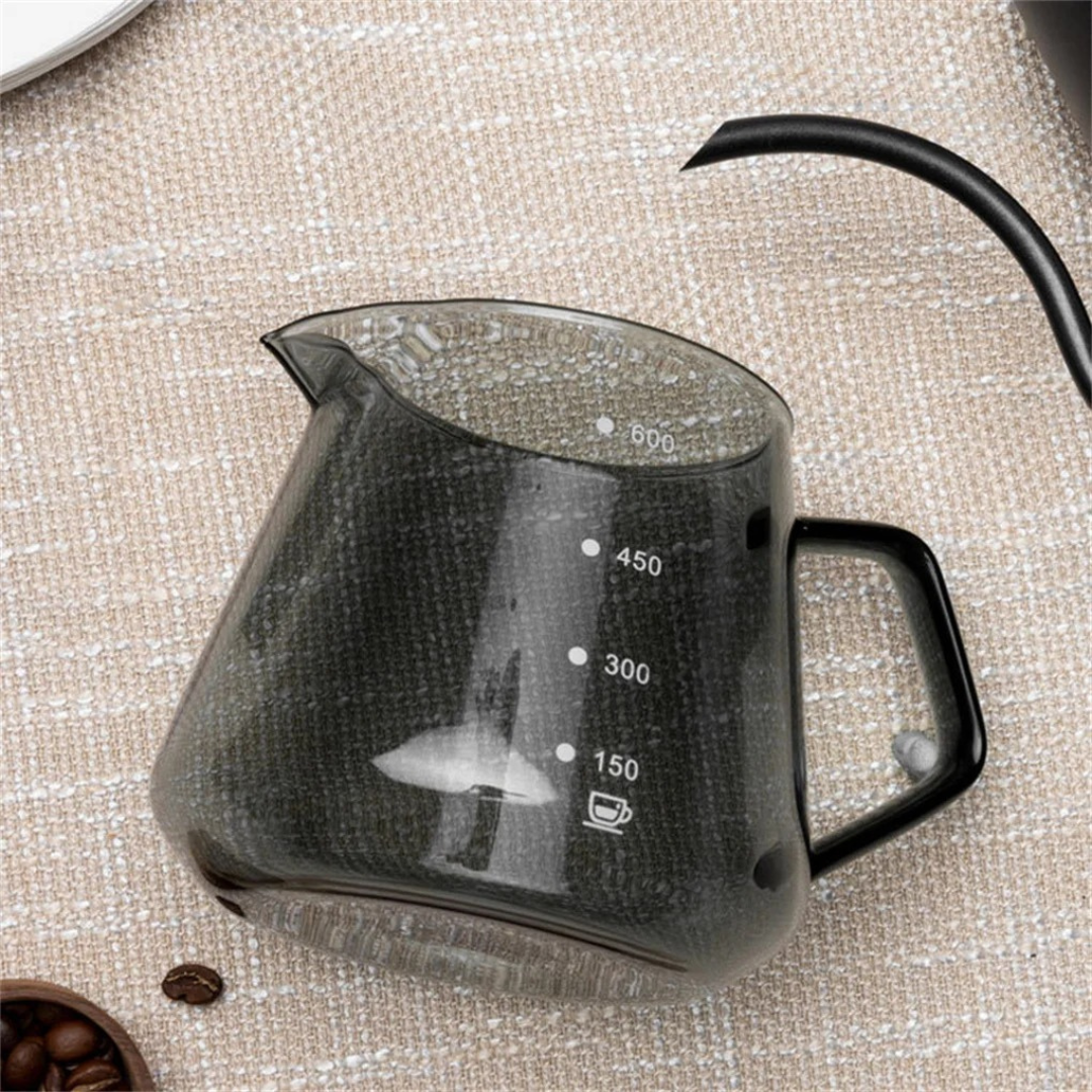 Servidor Pro de Café Gris Cristal Borosilicato 600ml