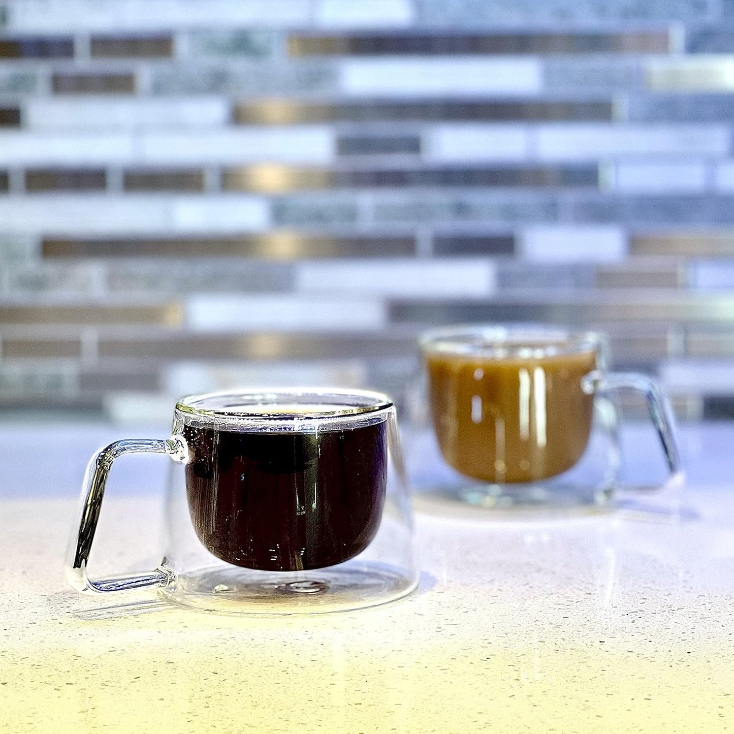 Taza para Café en Cristal Borosilicato Doble Fondo 200ml