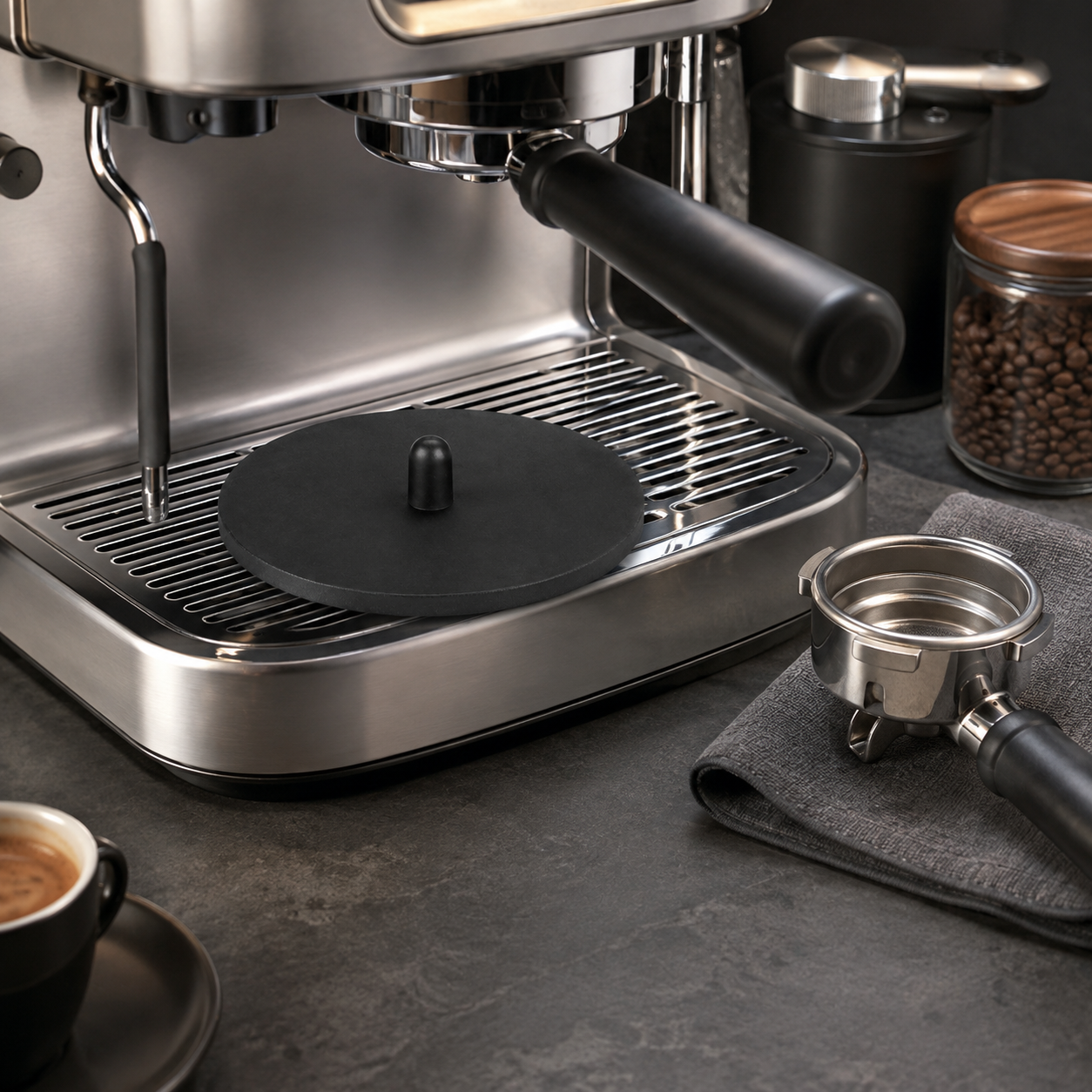 Filtro Ciego de Silicona para Limpieza de Máquina Espresso