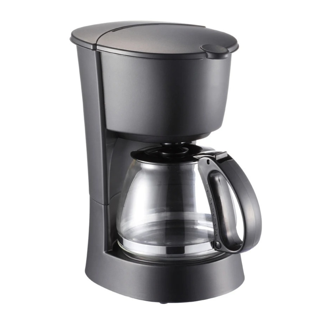 Cafetera Eléctrica Negra para el Hogar u Oficina – 6 Tazas, 600 W