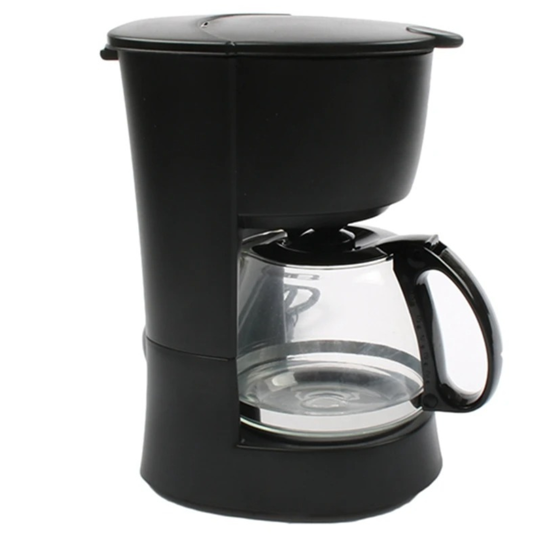 Cafetera Eléctrica Negra para el Hogar u Oficina – 6 Tazas, 600 W