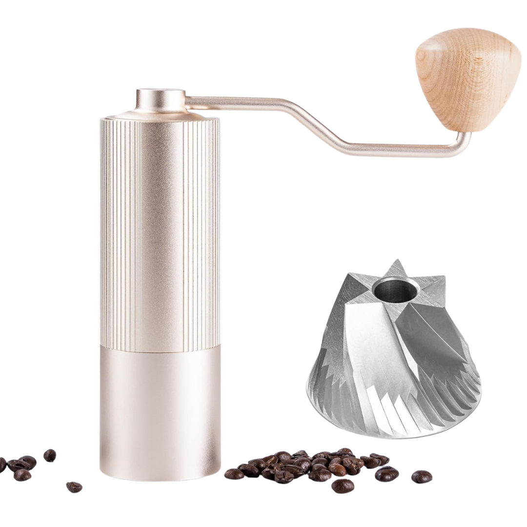 Molino para Café Pro de Precisión Dorado con Muelas en Acero